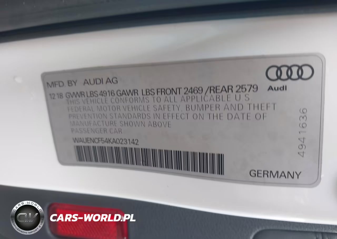 2019 Audi A5 45 Premium VIN:WAUENCF54KA023142 - 9