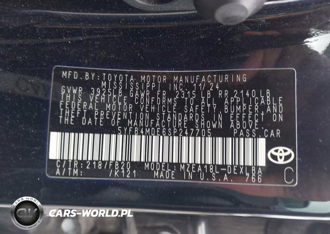 2025 Toyota Corolla Le VIN:5YFB4MDE6SP247705 - 9