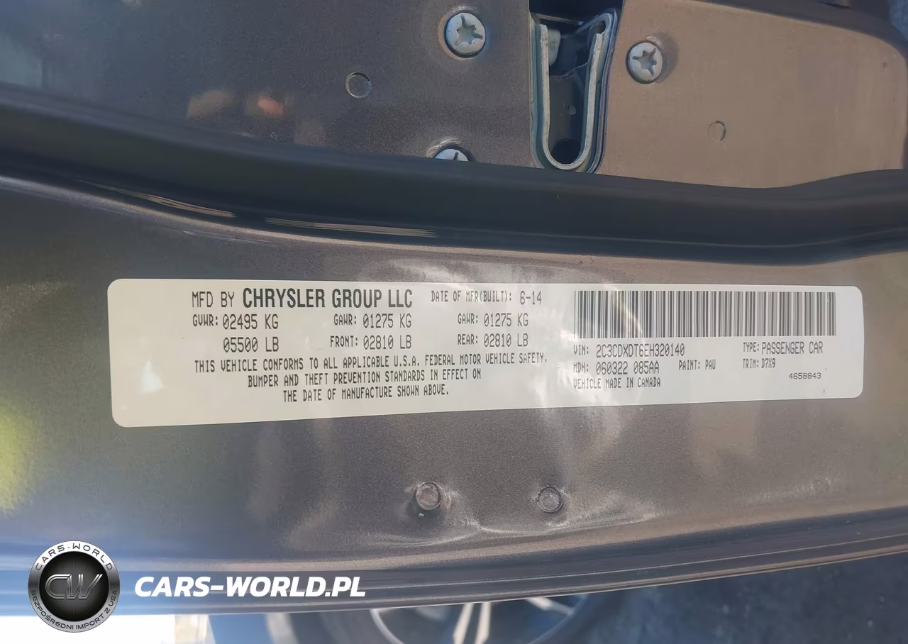 2014 Dodge Charger Rt VIN:2C3CDXDT6EH320140 - 9