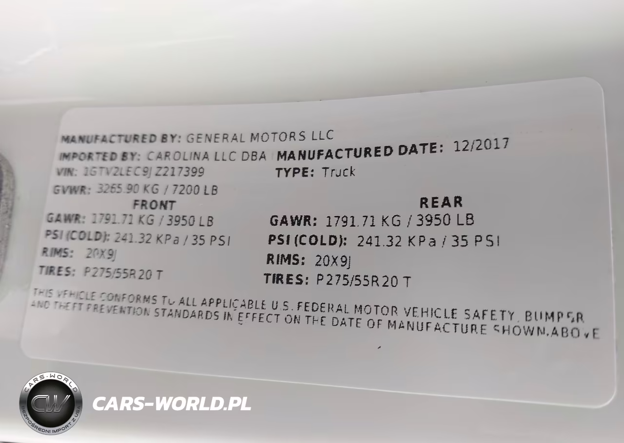 2018 GMC Sierra 1500 VIN:1GTV2LEC9JZ217399 - 9