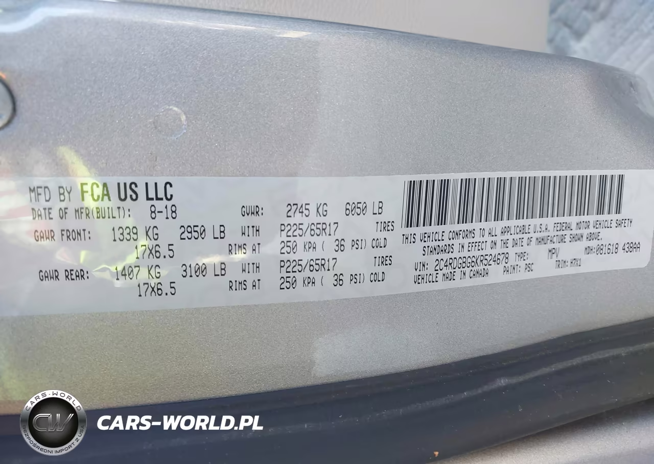 2019 Dodge Grand Caravan Se VIN:2C4RDGBG6KR524678 - 9