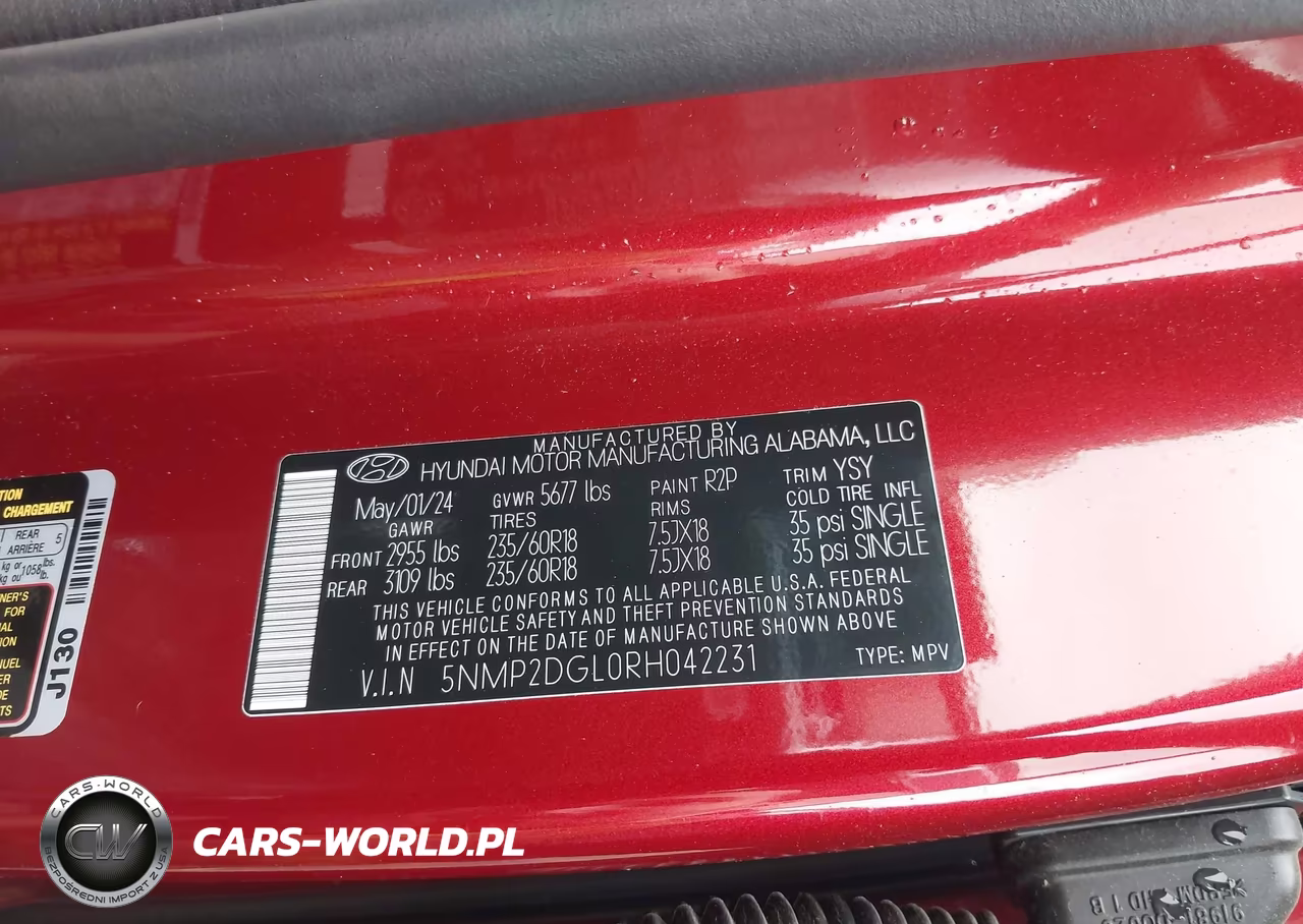 2024 Hyundai Santa Fe Sel VIN:5NMP2DGL0RH042231 - 9