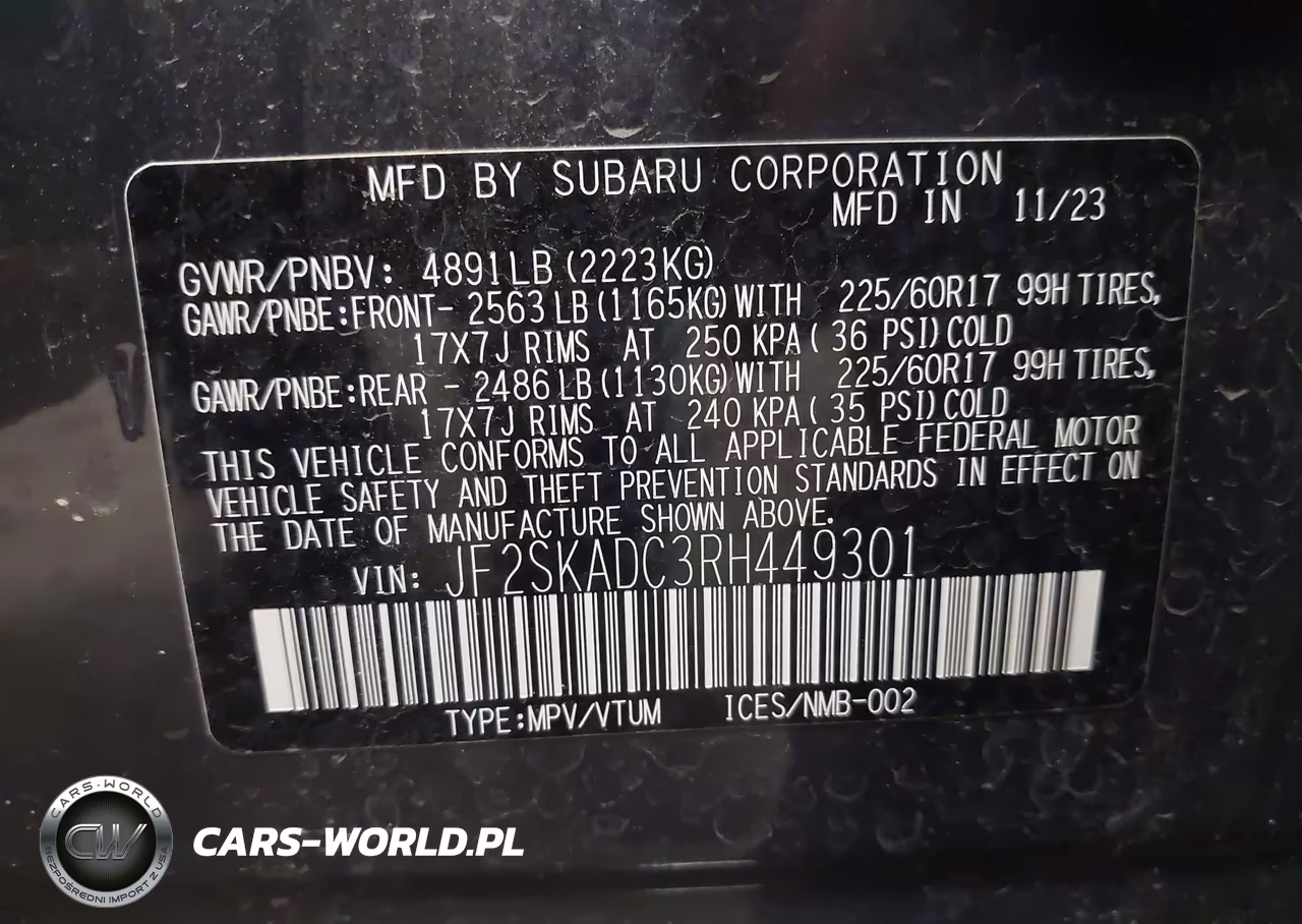 2024 Subaru Forester Premium VIN:JF2SKADC3RH449301 - 9