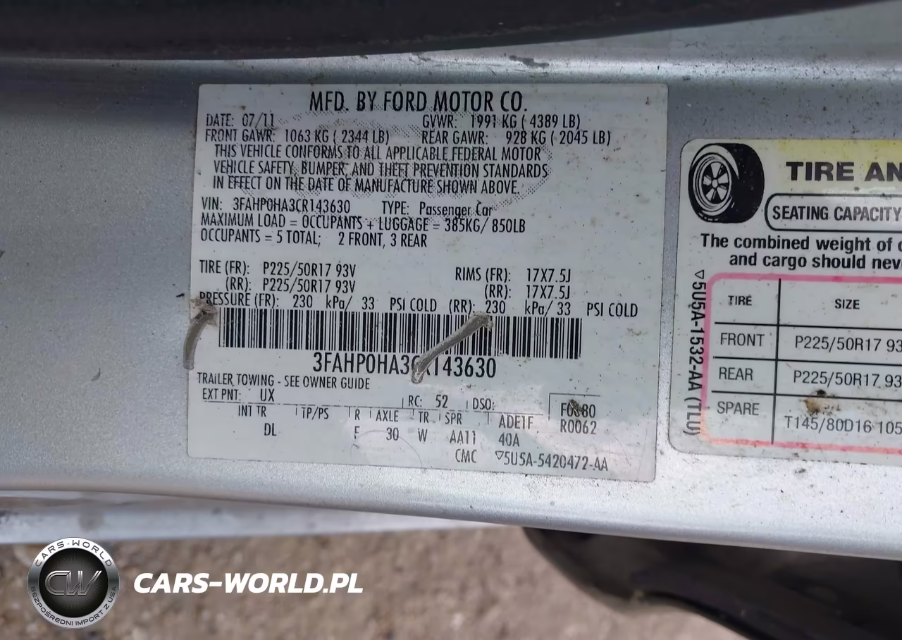 2012 Ford Fusion Se VIN:3FAHP0HA3CR143630 - 9