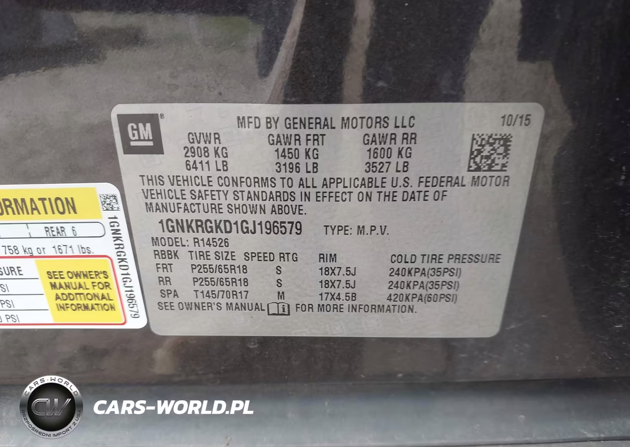 2016 Chevrolet Traverse 1Lt VIN:1GNKRGKD1GJ196579 - 9