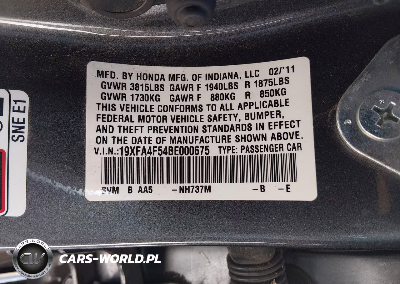 2011 Honda Civic Gx VIN:19XFA4F54BE000675 - 9