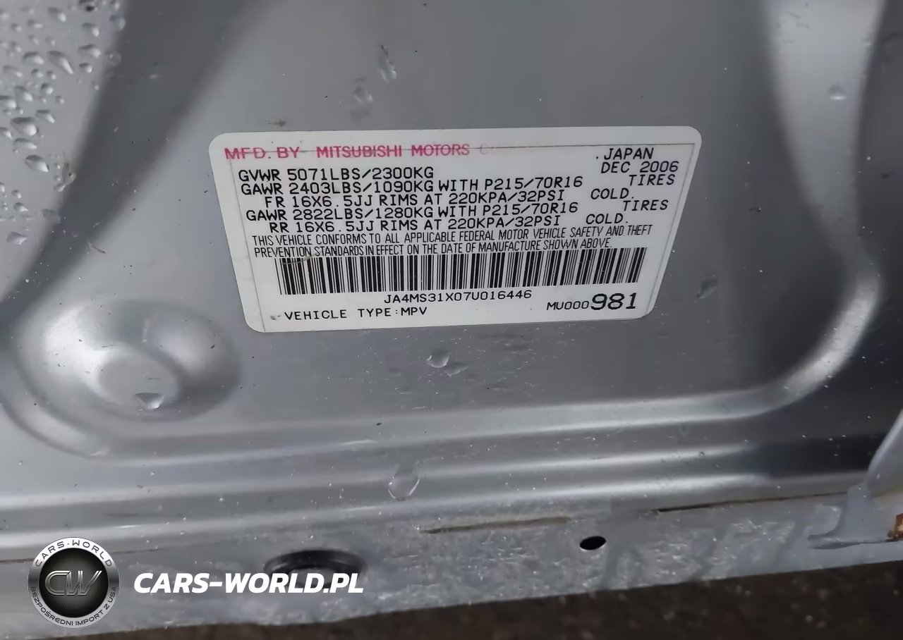 2007 Mitsubishi Outlander Es-Ls VIN:JA4MS31X07U016446 - 9