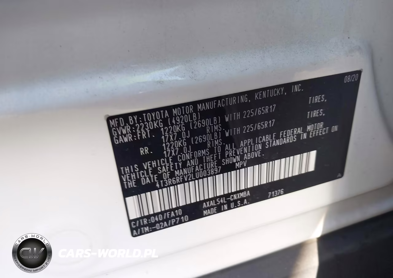 2020 Toyota Rav4 Hybrid Xle VIN:4T3R6RFV2LU003897 - 9