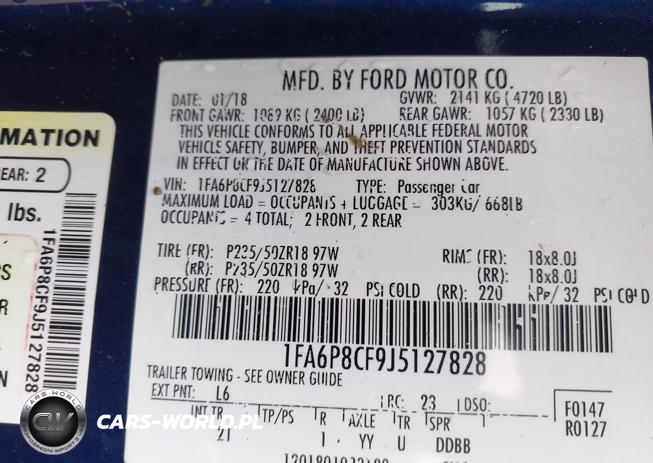 2018 FORD MUSTANG GT VIN:1FA6P8CF9J5127828 - 9