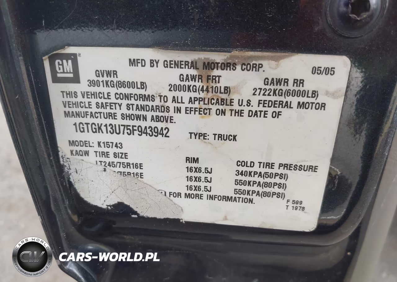2005 GMC Sierra 1500Hd Slt VIN:1GTGK13U75F943942 - 9