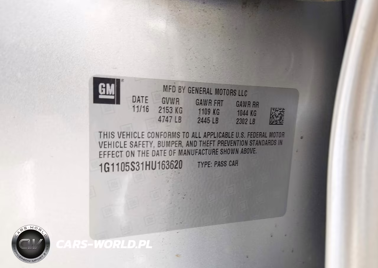 2017 Chevrolet Impala 1Lt VIN:1G1105S31HU163620 - 9