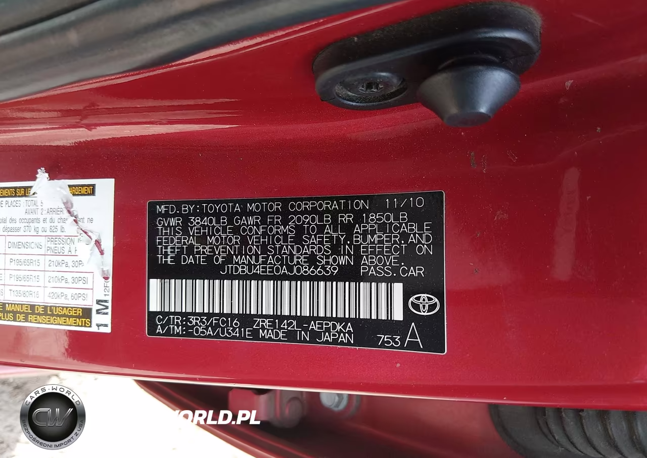 2010 Toyota Corolla Le VIN:JTDBU4EE0AJ086639 - 9