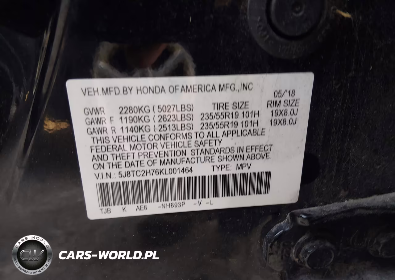 2019 Acura Rdx Advance VIN:5J8TC2H76KL001464 - 9