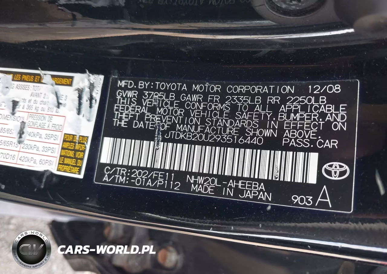 2009 Toyota Prius VIN:JTDKB20U293516440 - 9