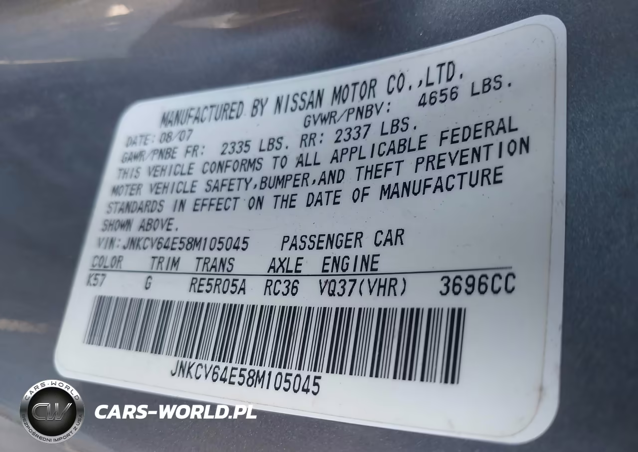 2008 Infiniti G37 Journey VIN:JNKCV64E58M105045 - 9