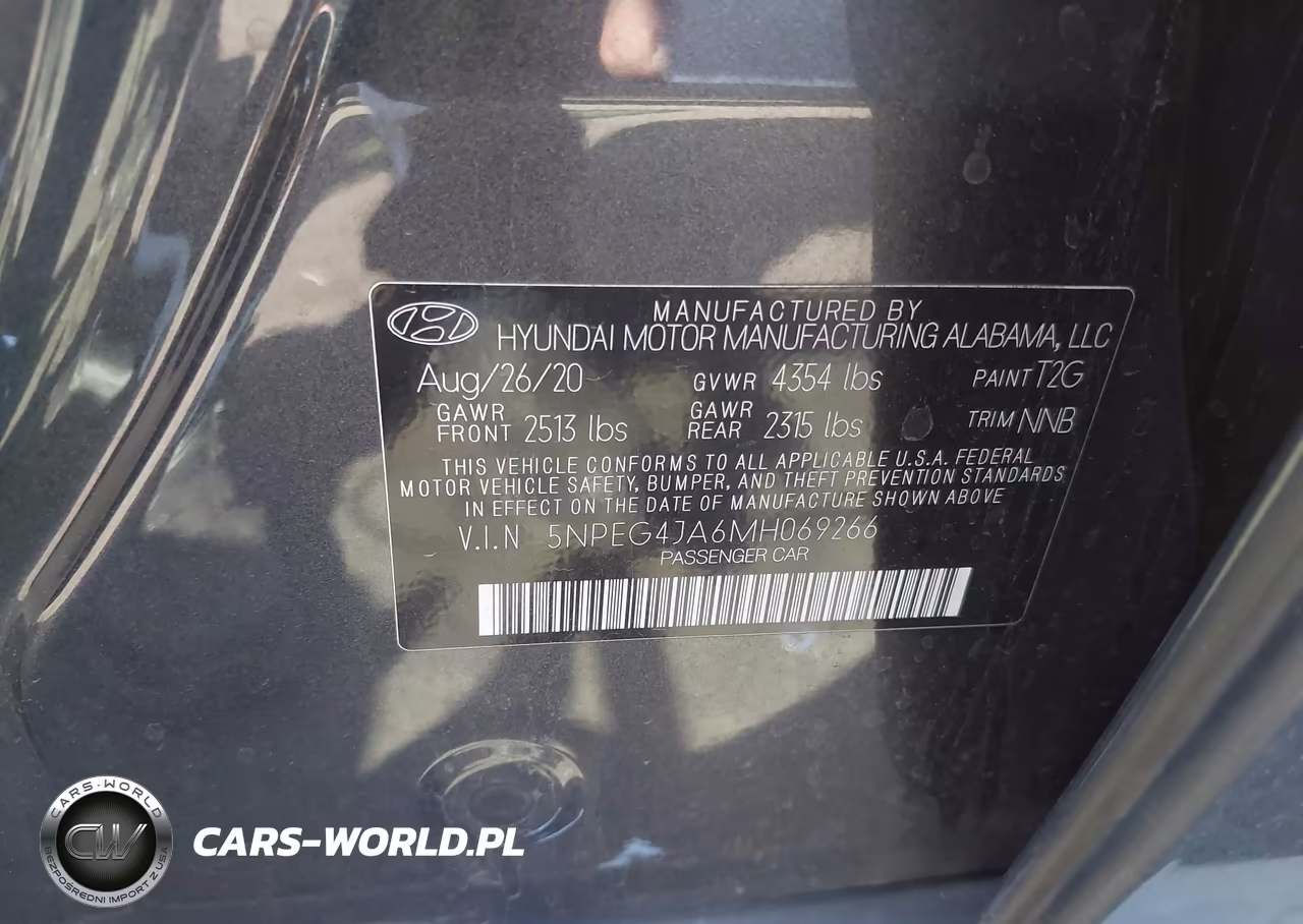 2021 Hyundai Sonata Se VIN:5NPEG4JA6MH069266 - 9
