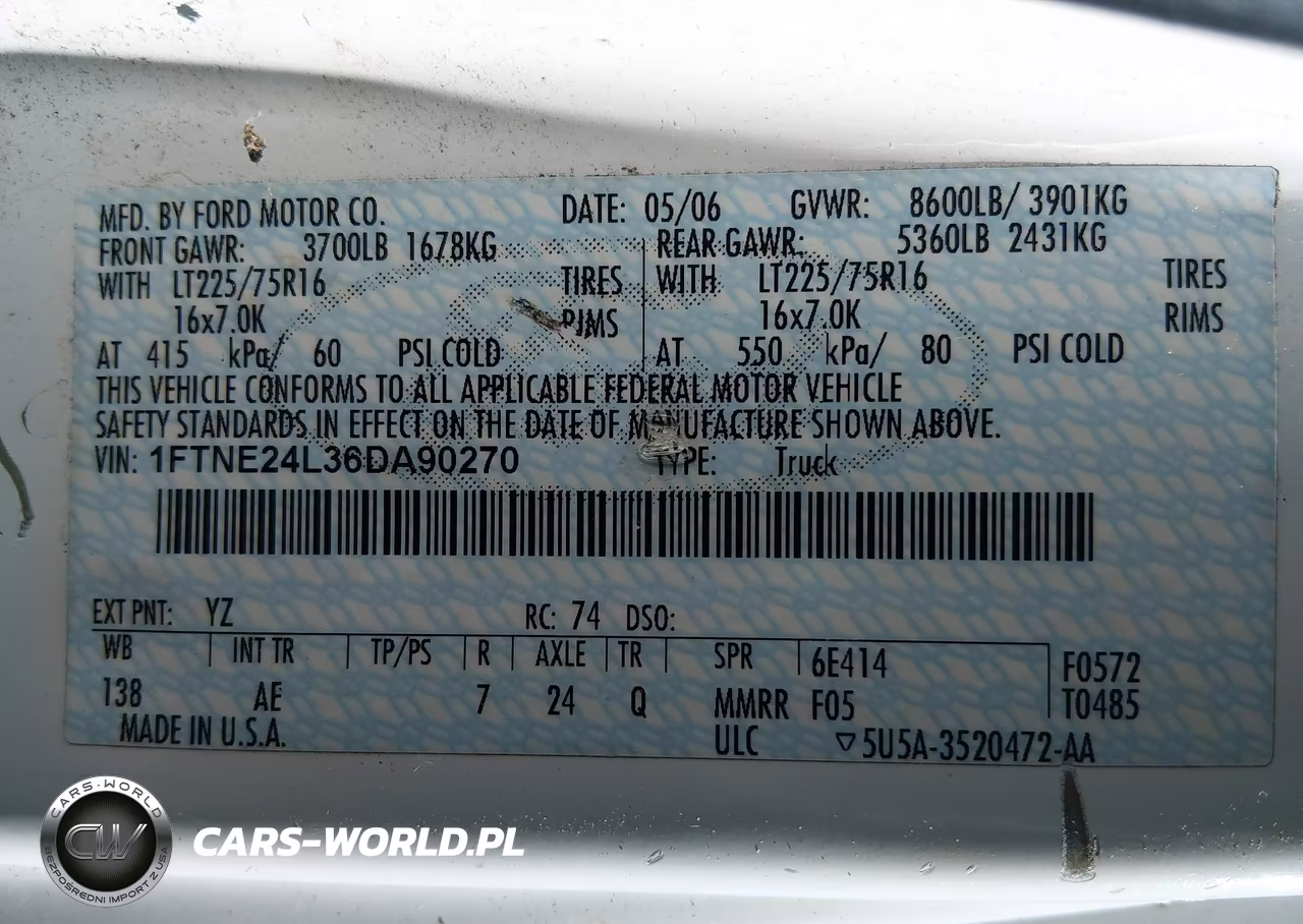 2006 Ford E-250 Commercial-Recreational VIN:1FTNE24L36DA90270 - 9