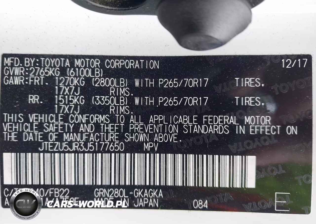 2018 Toyota 4Runner Sr5 VIN:JTEZU5JR3J5177650 - 9