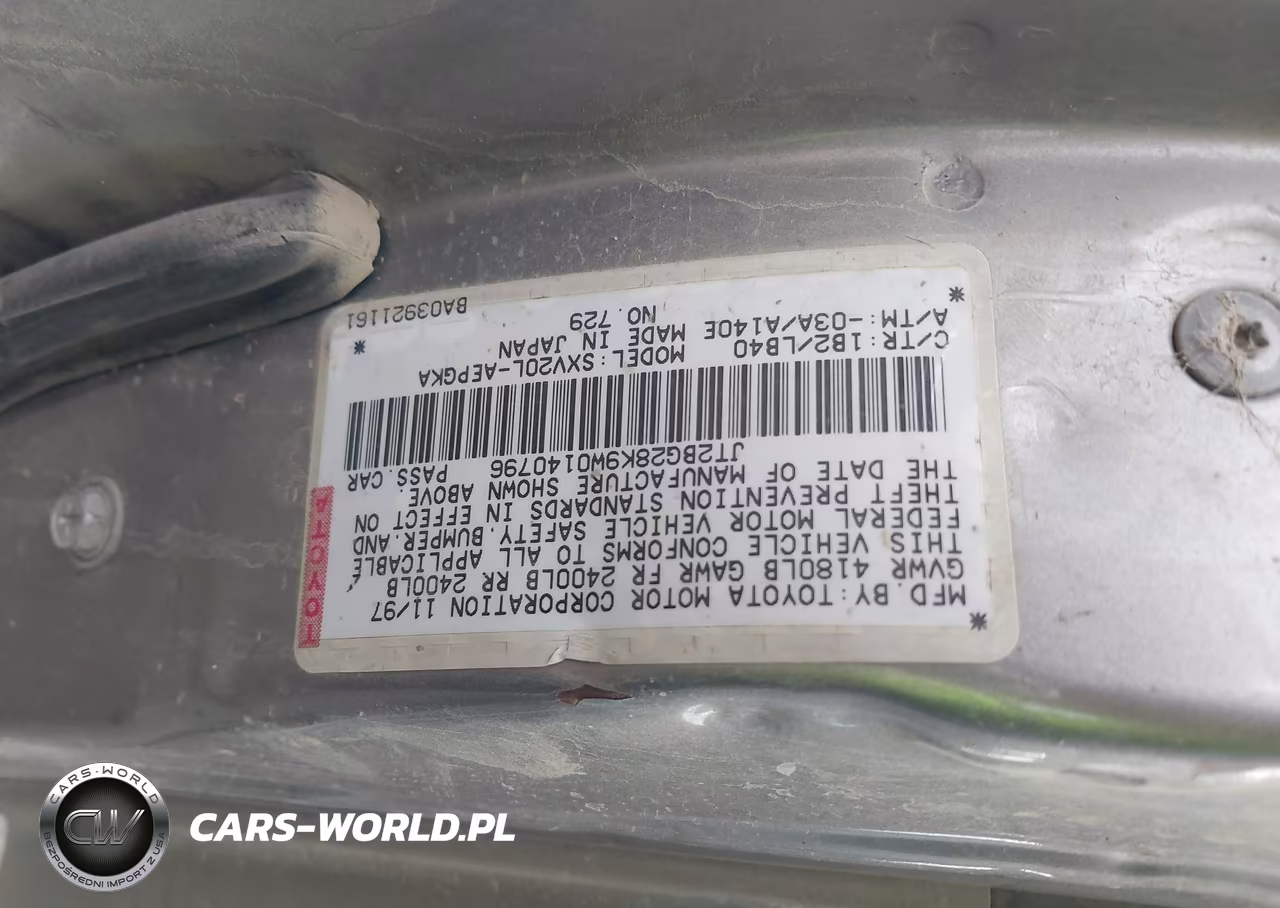 1998 Toyota Camry Xle VIN:JT2BG28K9W0140796 - 9