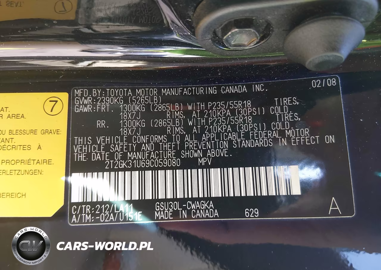 2009 Lexus Rx 350 VIN:2T2GK31U69C059080 - 9
