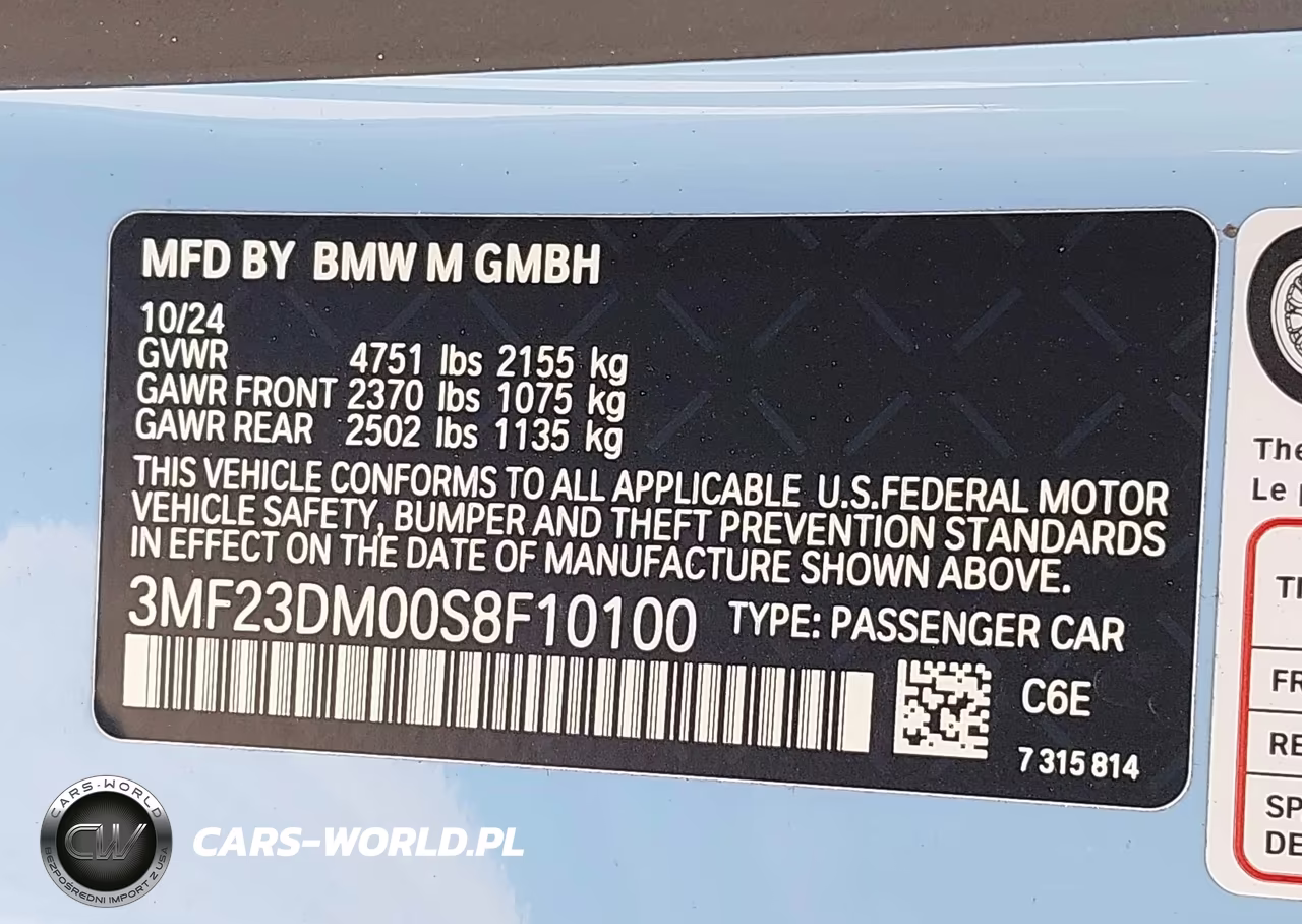 2025 BMW M2 VIN:3MF23DM00S8F10100 - 9