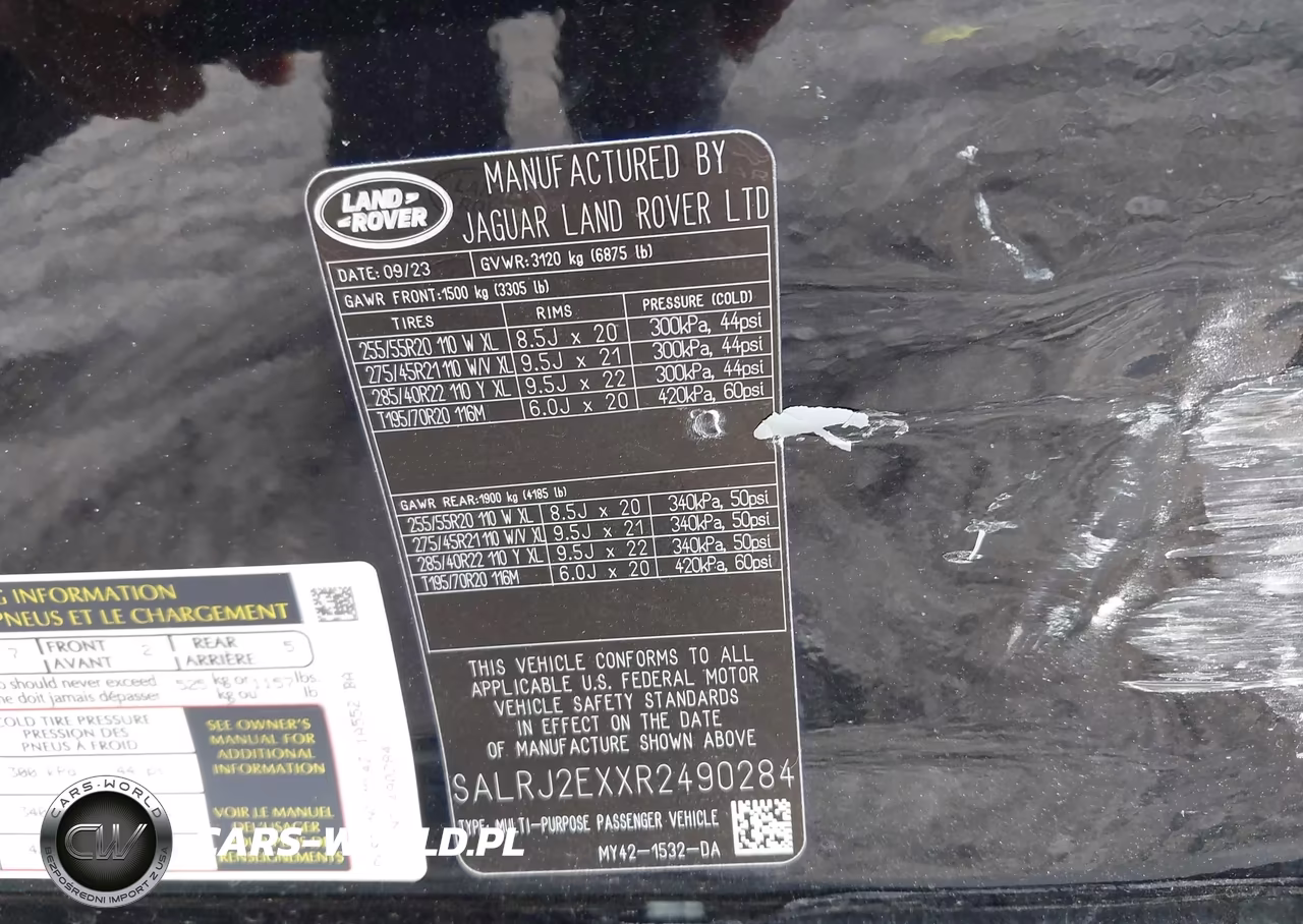 2024 Land Rover Descubrimiento P300 S VIN:SALRJ2EXXR2490284 - 9