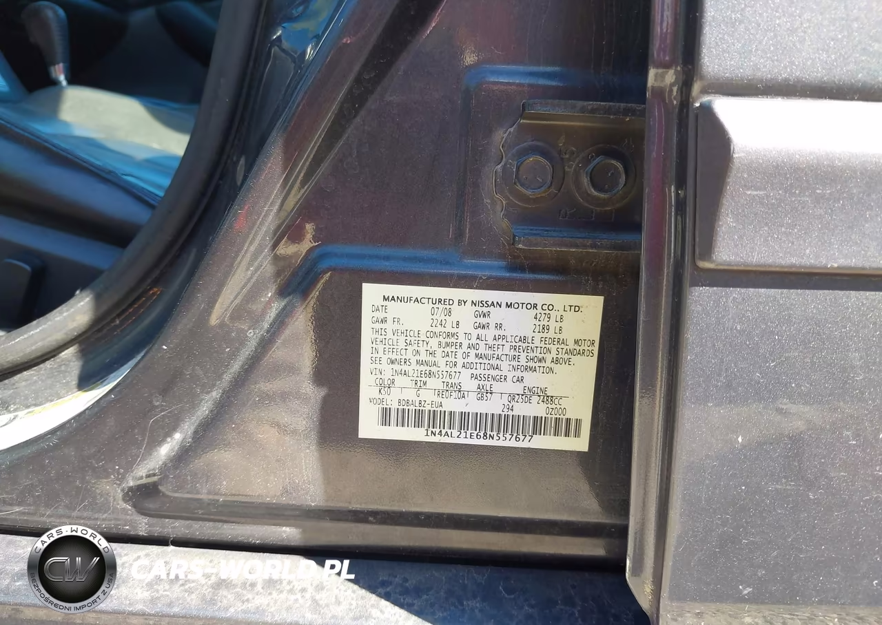 2008 Nissan Altima 2.5 S VIN:1N4AL21E68N557677 - 9
