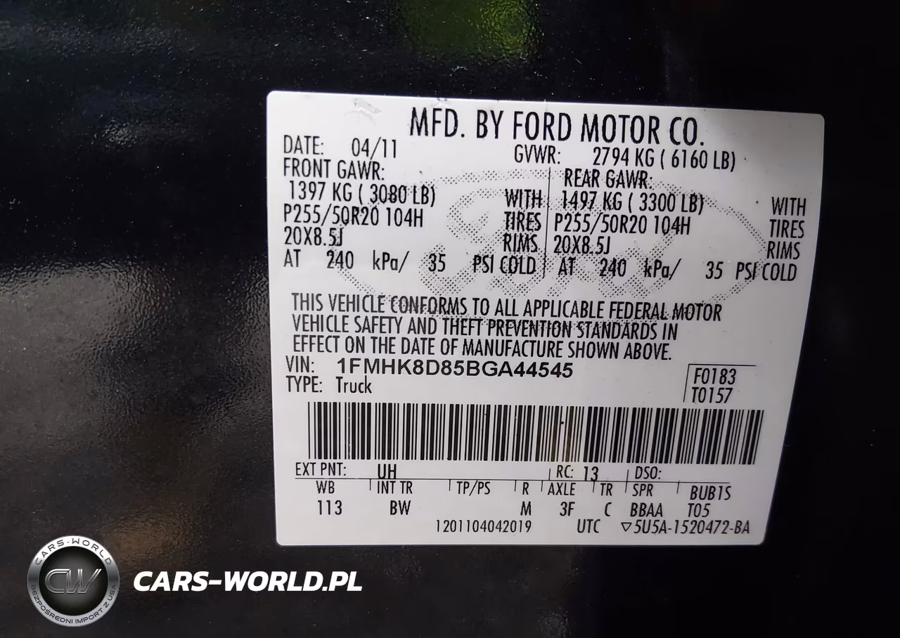 2011 Ford Explorer Xlt VIN:1FMHK8D85BGA44545 - 9