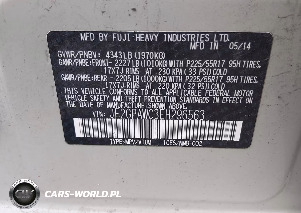 2014 Subaru Xv Crosstrek Premium VIN:JF2GPAWC3EH296563 - 9