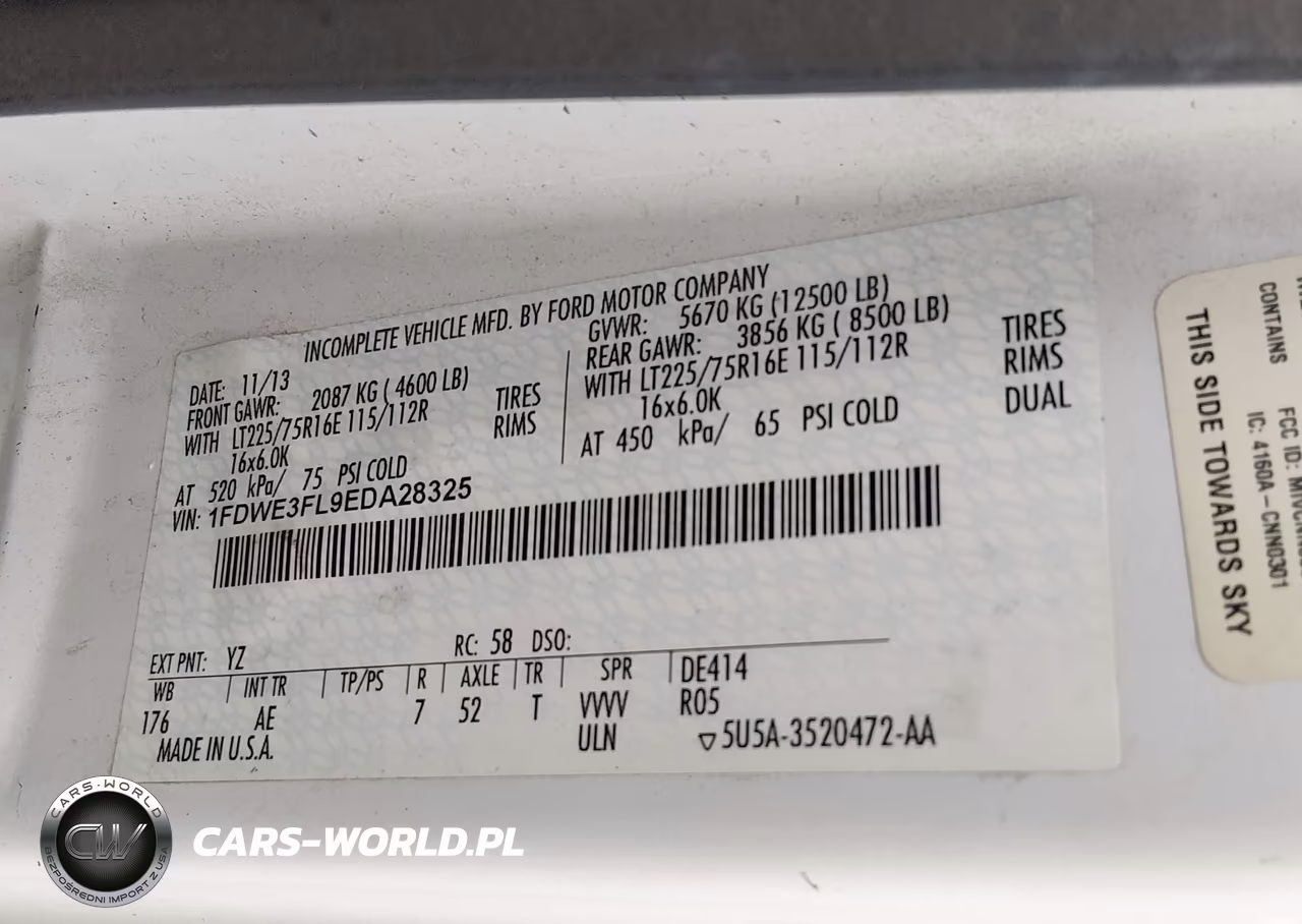 2014 Ford E-350 Cutaway VIN:1FDWE3FL9EDA28325 - 8