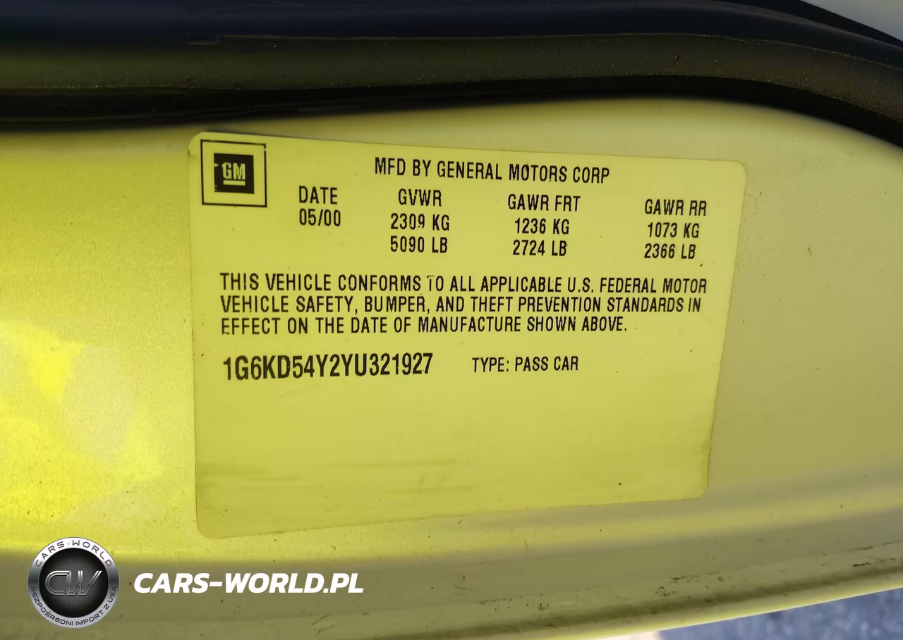 2000 Cadillac Deville Standard VIN:1G6KD54Y2YU321927 - 9