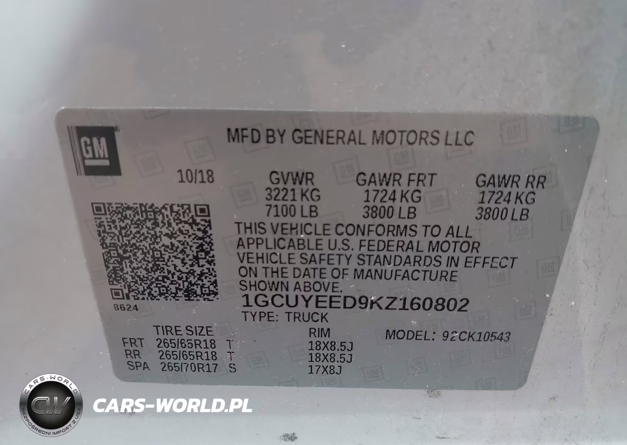 2019 Chevrolet Silverado 1500 Rst VIN:1GCUYEED9KZ160802 - 9