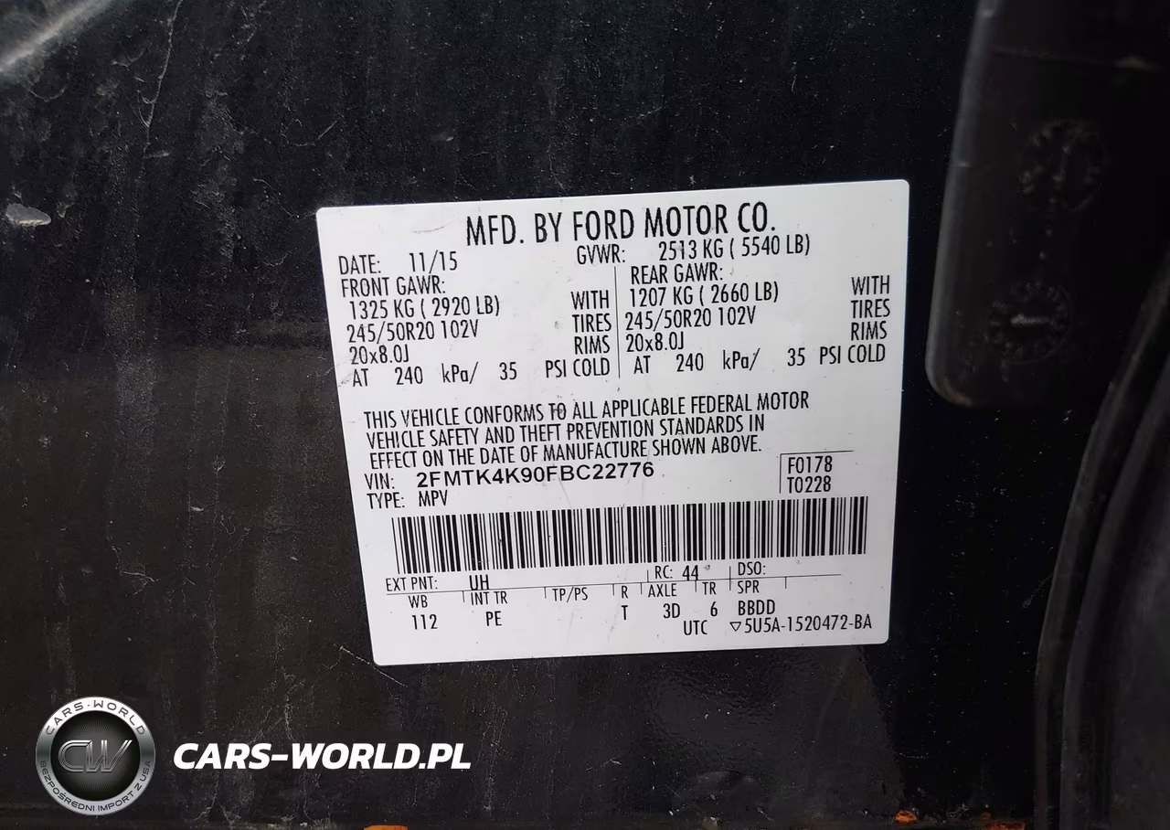 2015 Ford Edge Titanium VIN:2FMTK4K90FBC22776 - 9