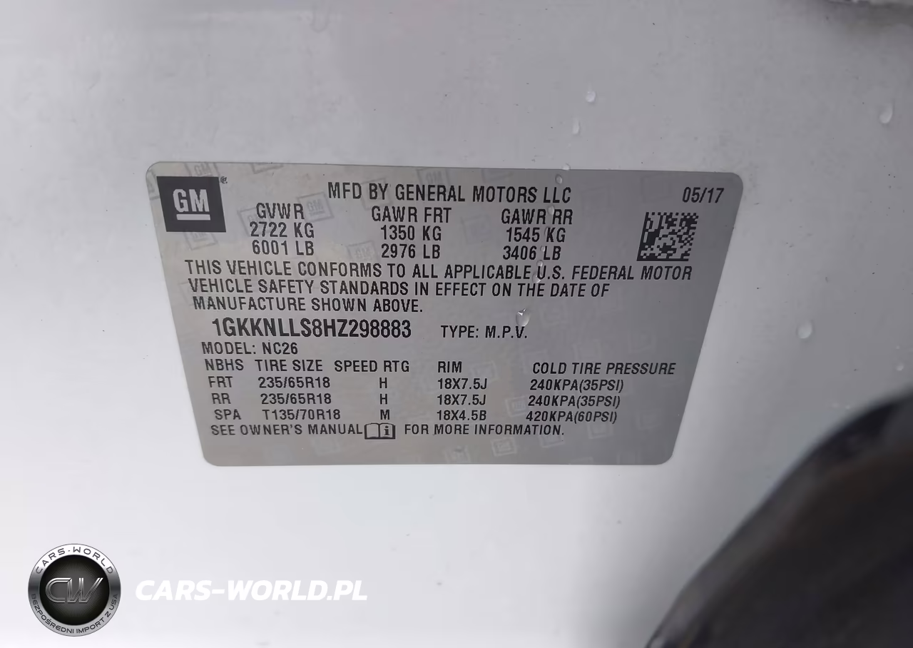 2017 GMC Acadia Sle-2 VIN:1GKKNLLS8HZ298883 - 9