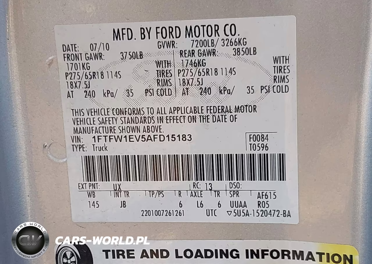 2010 Ford F-150 Fx4-Harley-Davidson-King Ranch-Lariat-Platinum-Xl-Xlt VIN:1FTFW1EV5AFD15183 - 9