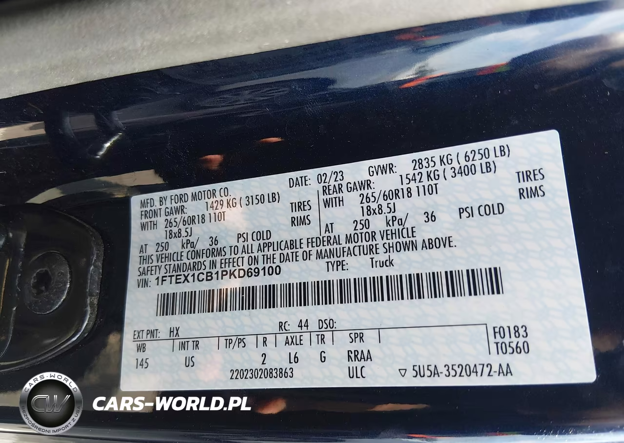2023 Ford F-150 Xlt VIN:1FTEX1CB1PKD69100 - 9