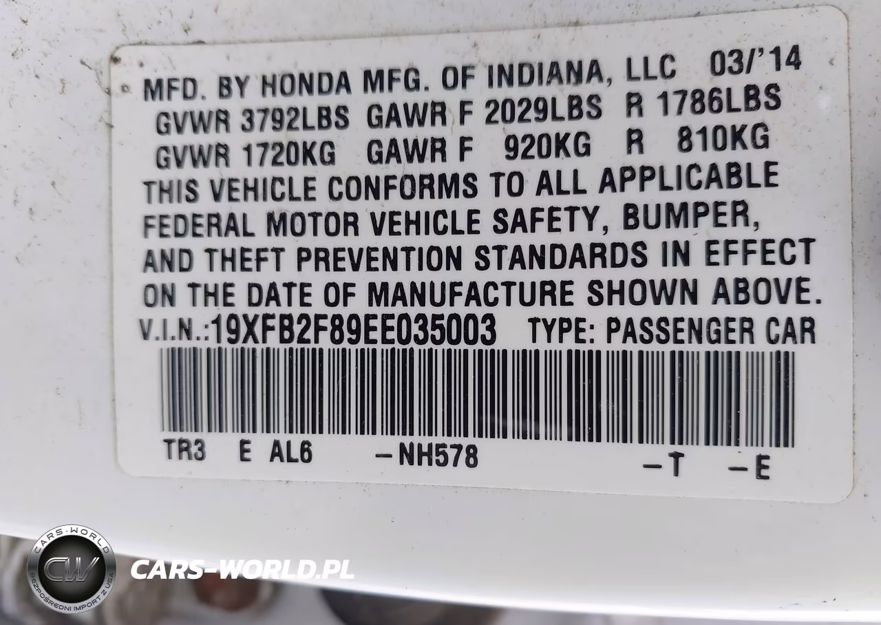 2014 Honda Civic Ex VIN:19XFB2F89EE035003 - 9