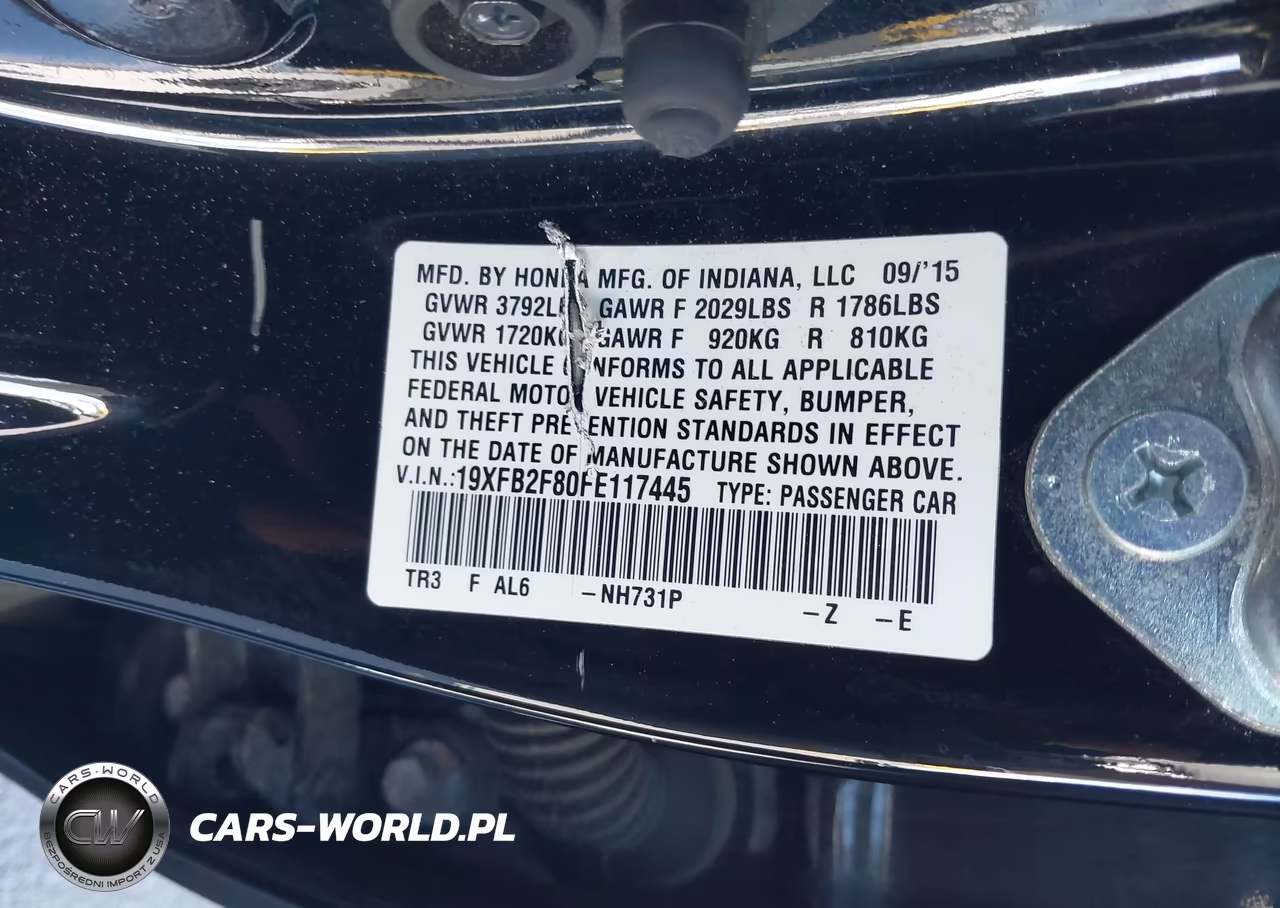 2015 Honda Civic Ex VIN:19XFB2F80FE117445 - 9