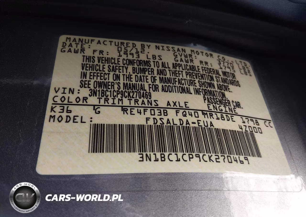 2012 Nissan Versa 1.8 S VIN:3N1BC1CP9CK270469 - 9