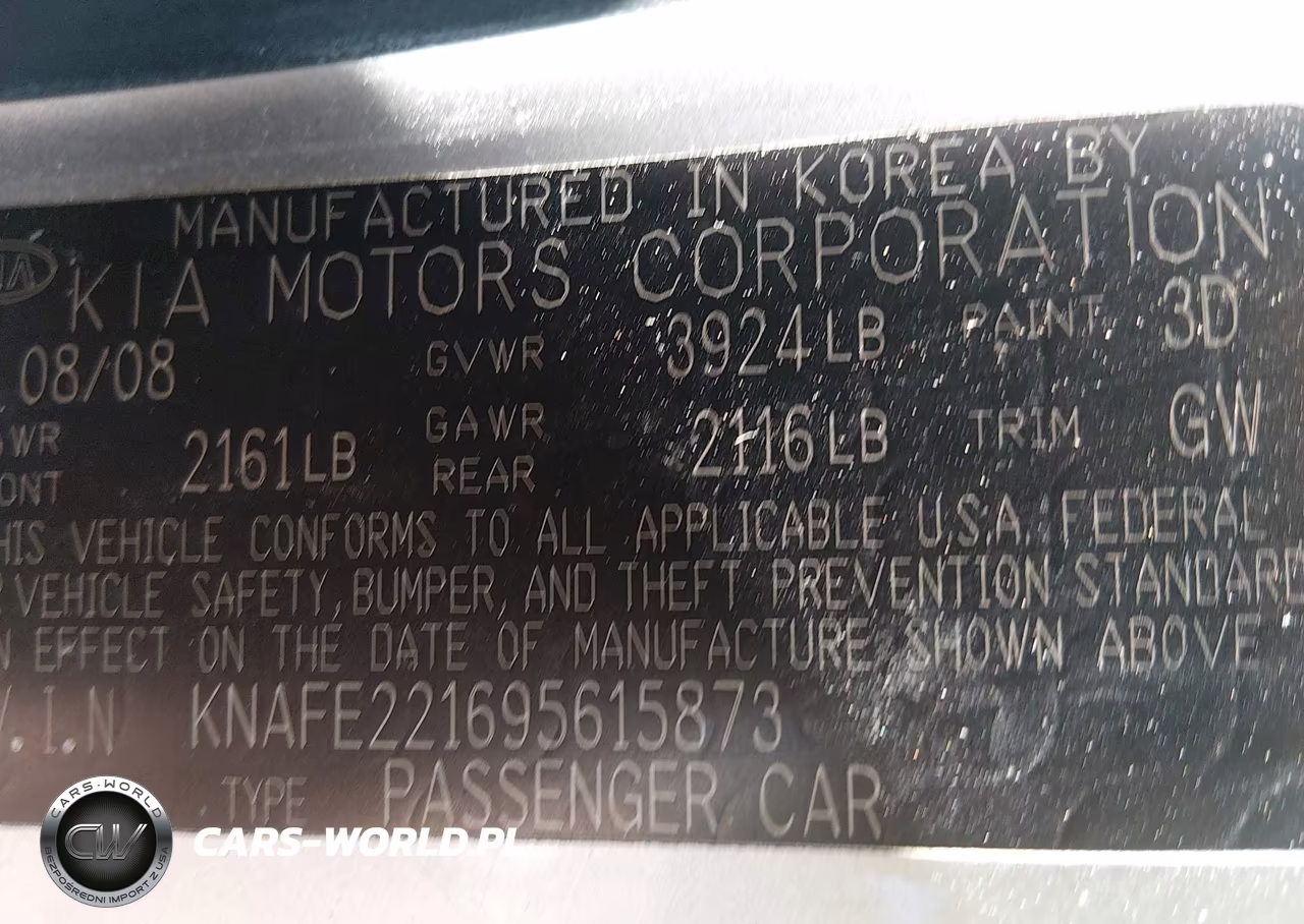 2009 Kia Spectra Lx VIN:KNAFE221695615873 - 9