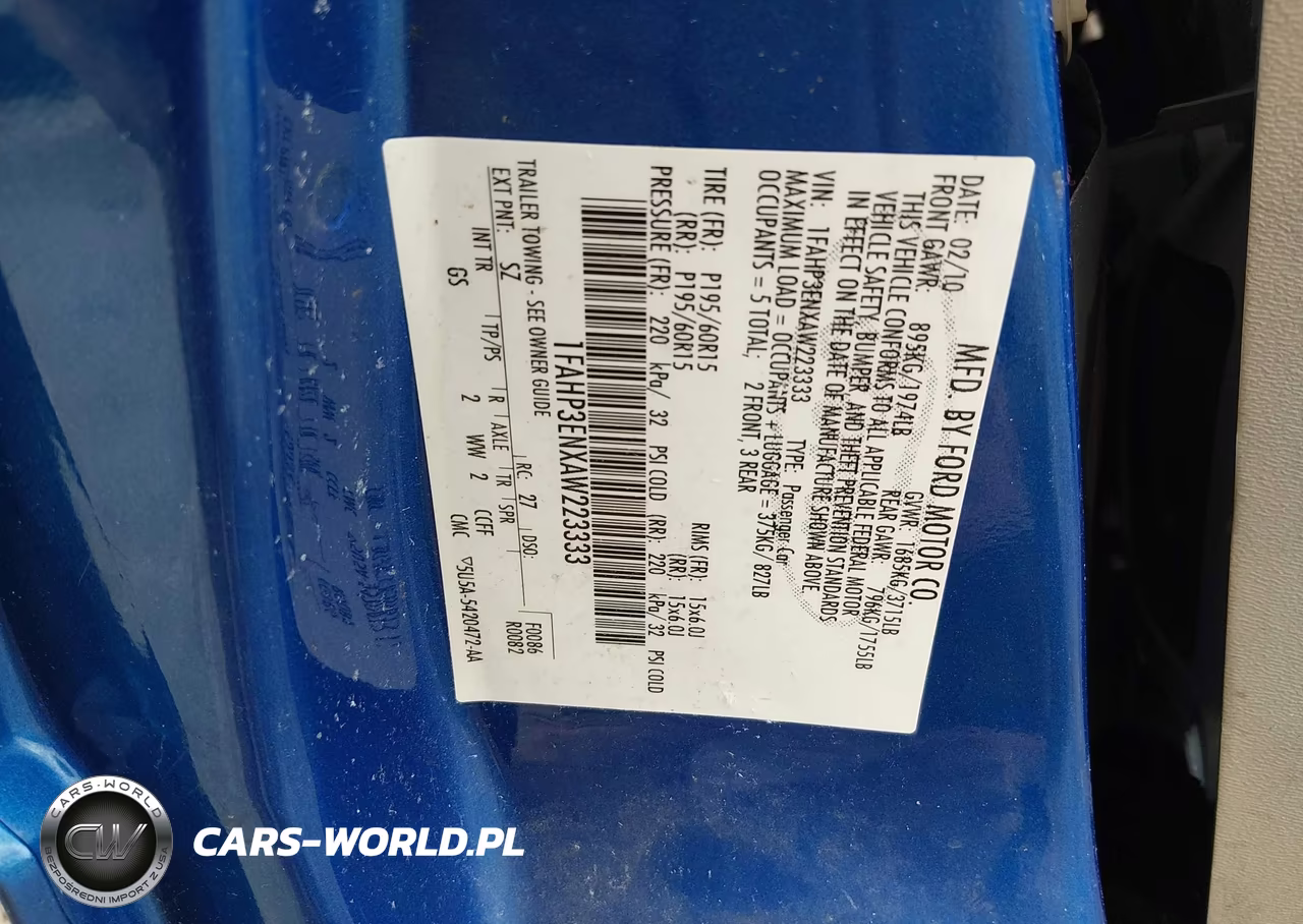 2010 Ford Focus S VIN:1FAHP3ENXAW223333 - 9