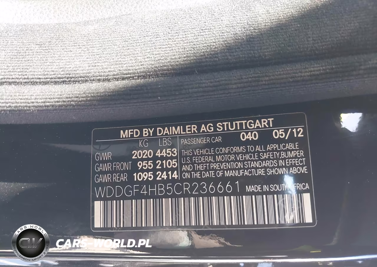 MERCEDES-BENZ C 250 VIN:WDDGF4HB5CR236661 - 9