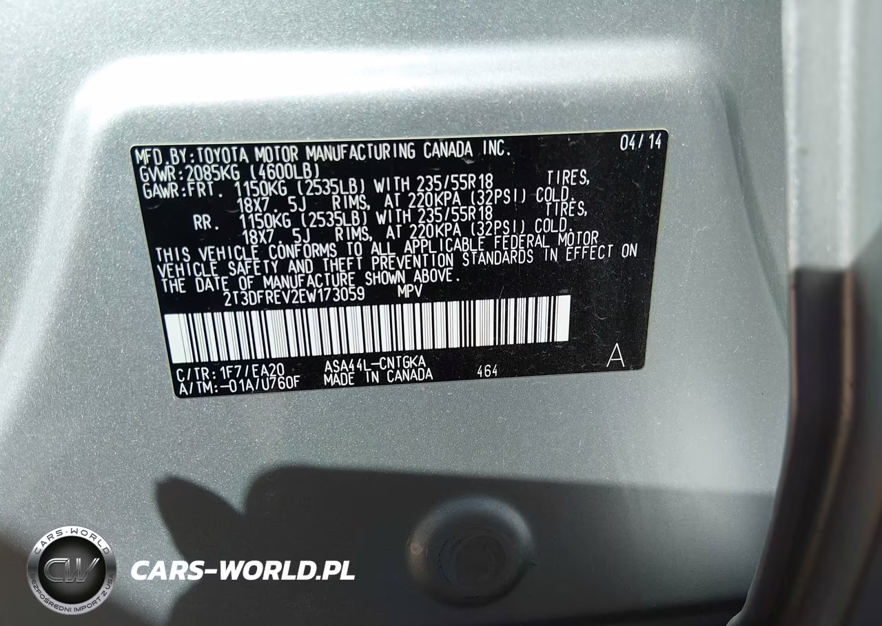 2014 Toyota Rav4 Limited VIN:2T3DFREV2EW173059 - 9