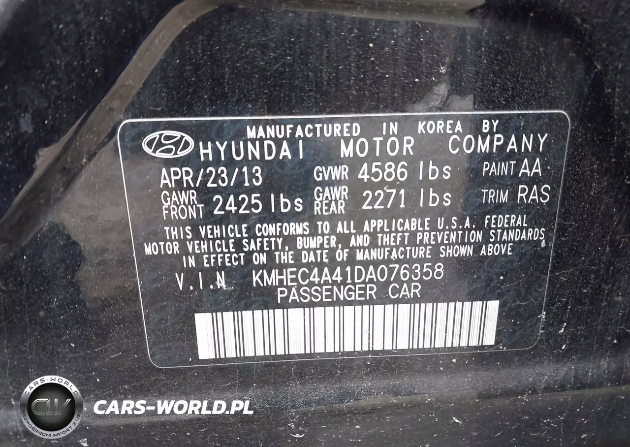 2013 Hyundai Sonata Hybrid VIN:KMHEC4A41DA076358 - 9