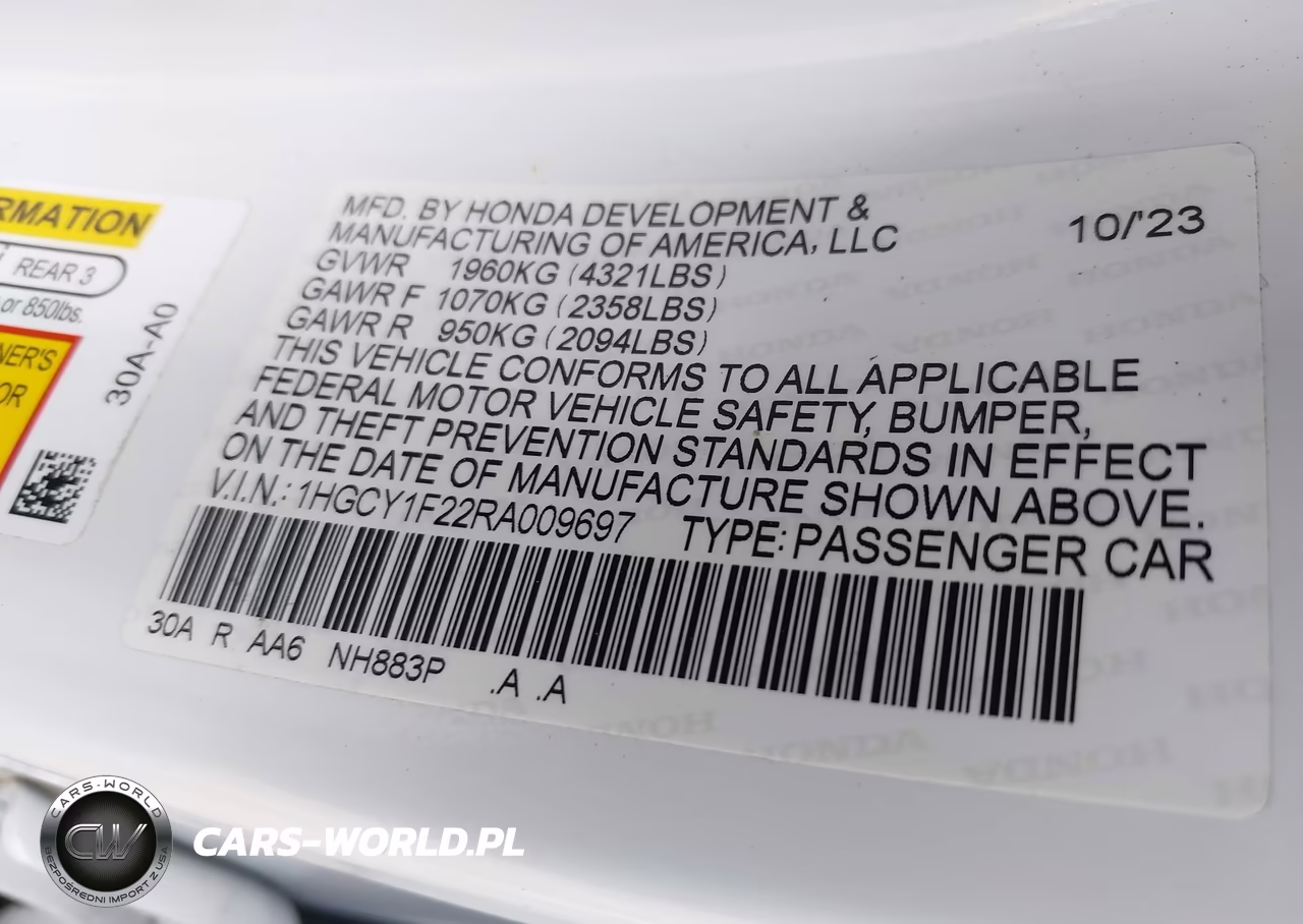 2024 Honda Accord Lx VIN:1HGCY1F22RA009697 - 9