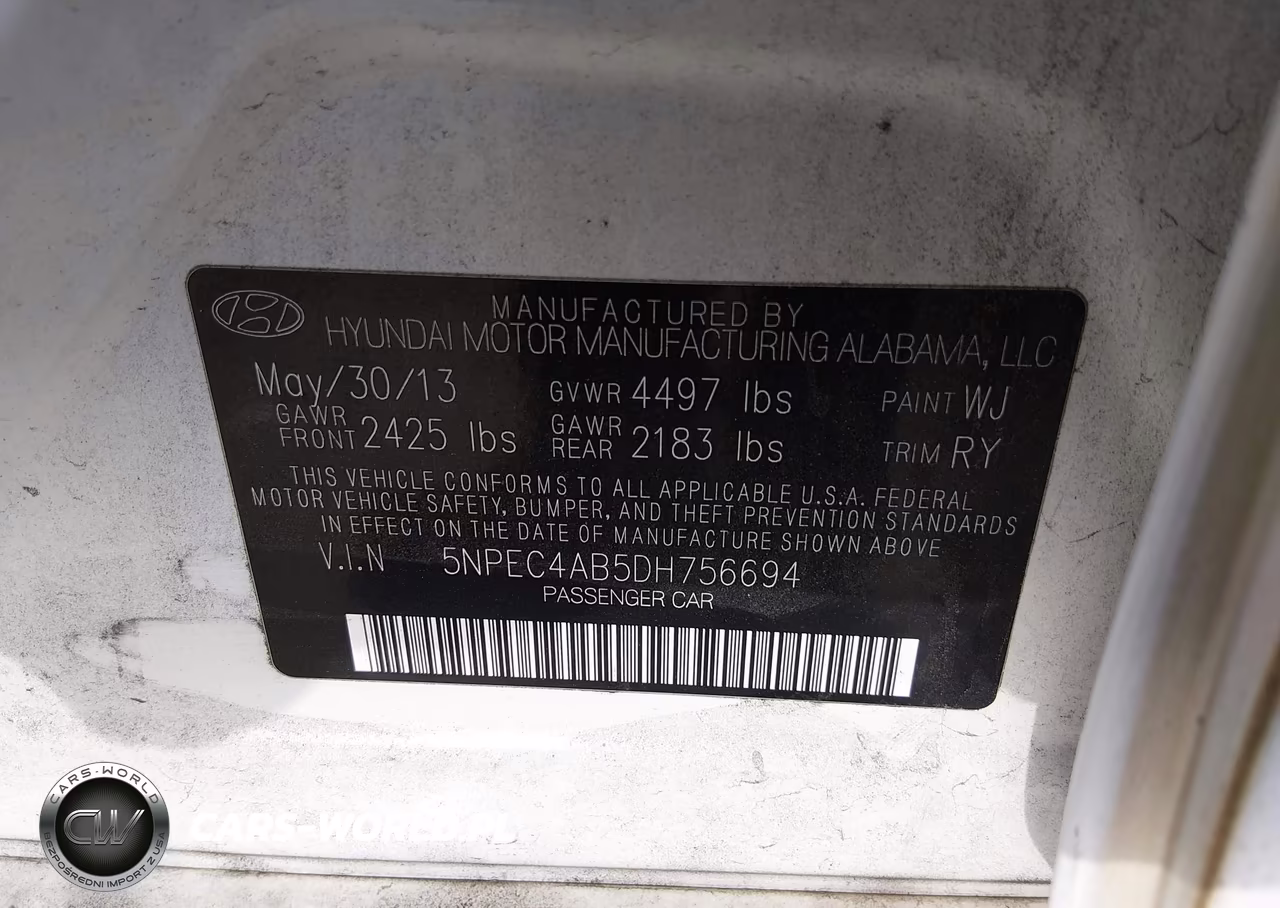 2013 Hyundai Sonata Se 2.0T VIN:5NPEC4AB5DH756694 - 9