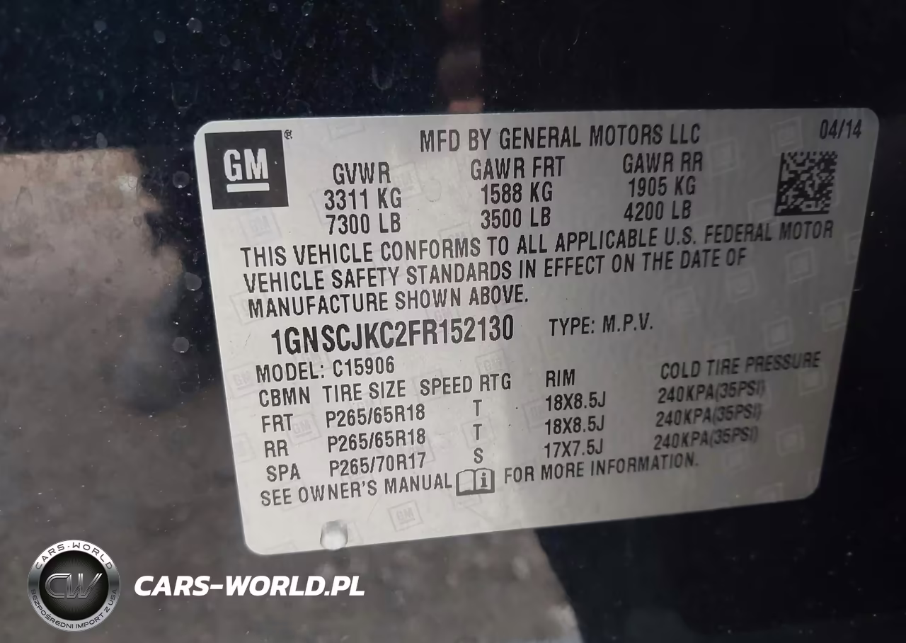 2015 Chevrolet Suburban 1500 Lt VIN:1GNSCJKC2FR152130 - 9