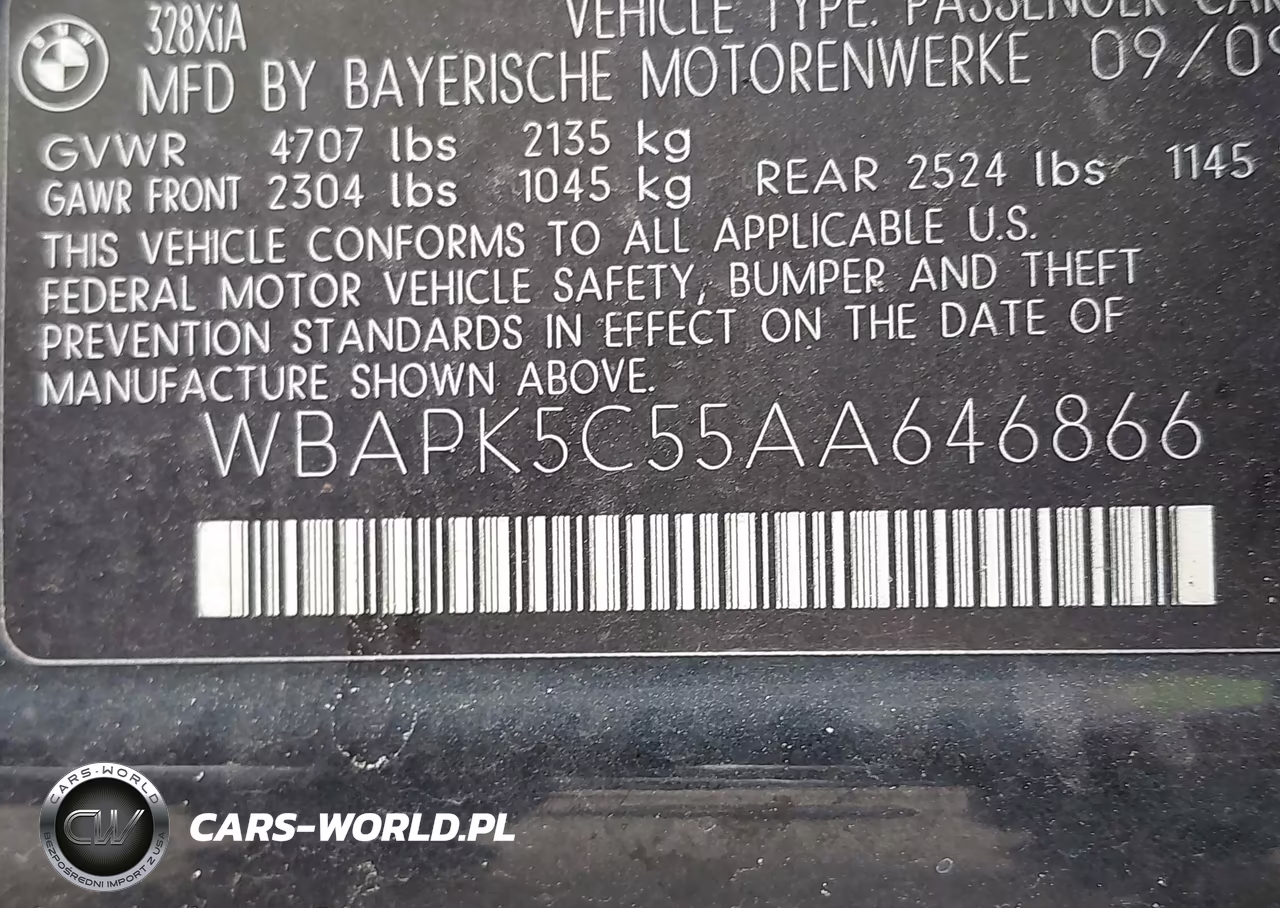 2010 BMW 328I xDrive VIN:WBAPK5C55AA646866 - 9