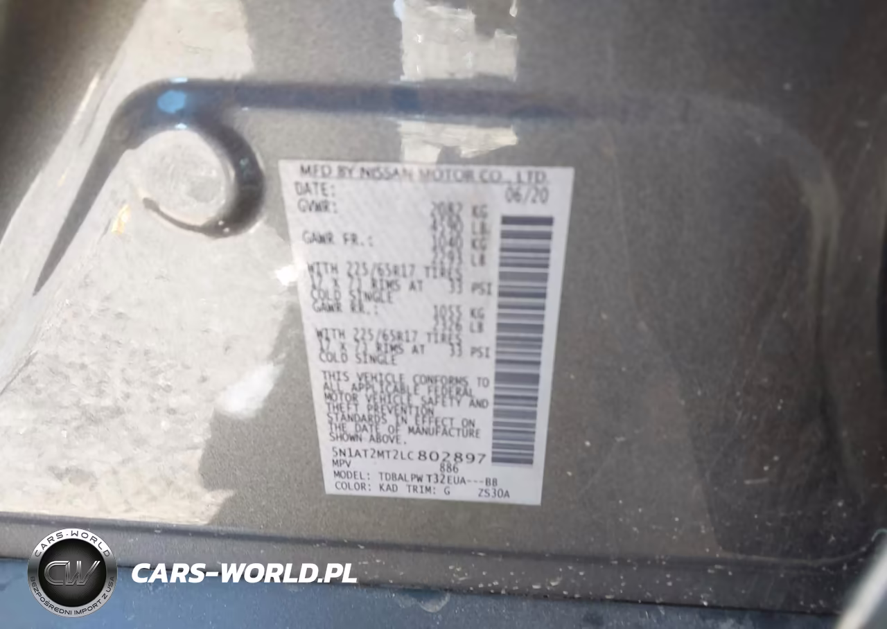 2020 Nissan Rogue S Fwd VIN:5N1AT2MT2LC802897 - 9