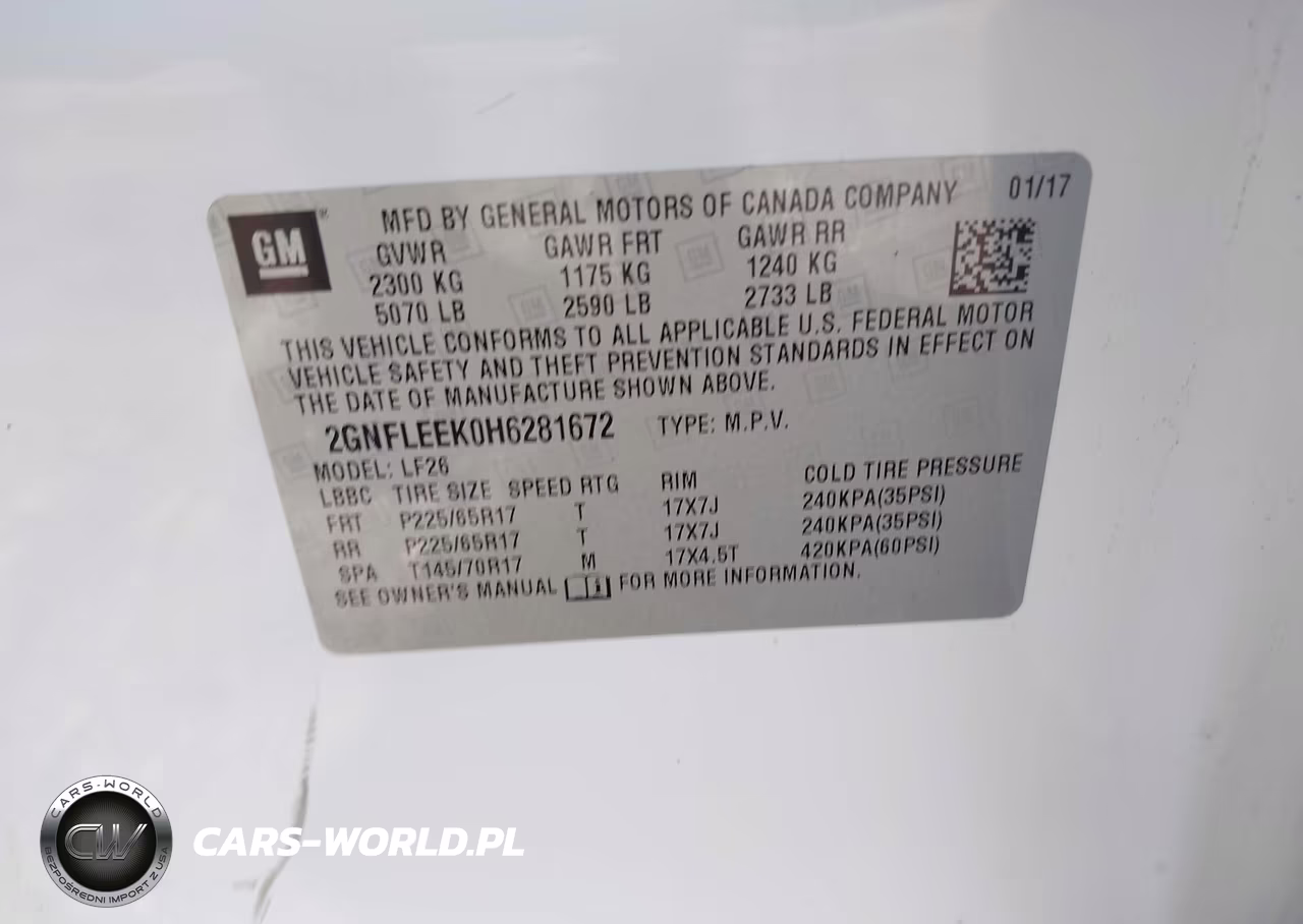 2017 Chevrolet Equinox Ls VIN:2GNFLEEK0H6281672 - 9